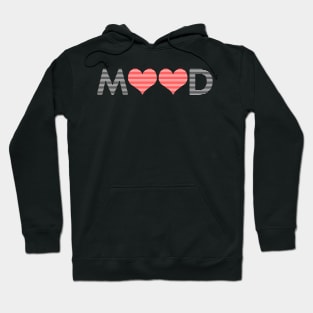 Mood - heart - love - black and red. Hoodie